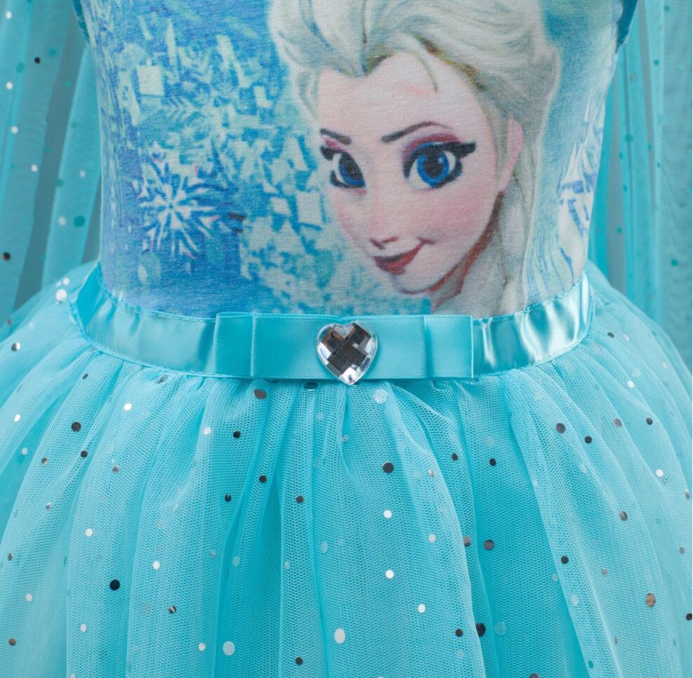 Frozen Princess Dress For Girls Summer Elsa Anna Prom Party Costume ...
