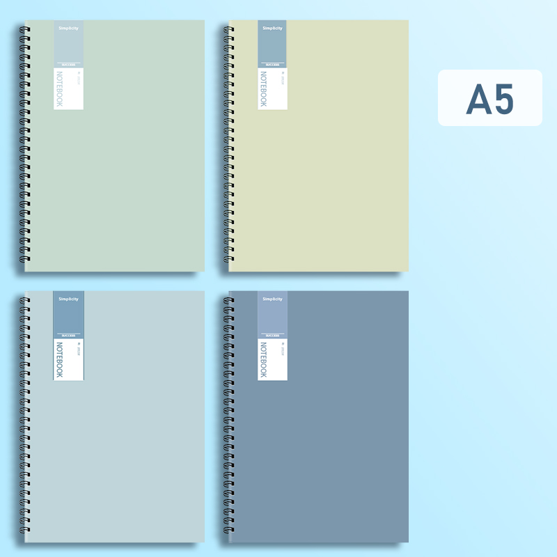4PCS/Set Wholesale A4 Spiral Notebooks Blue Colors 80Sheets High ...