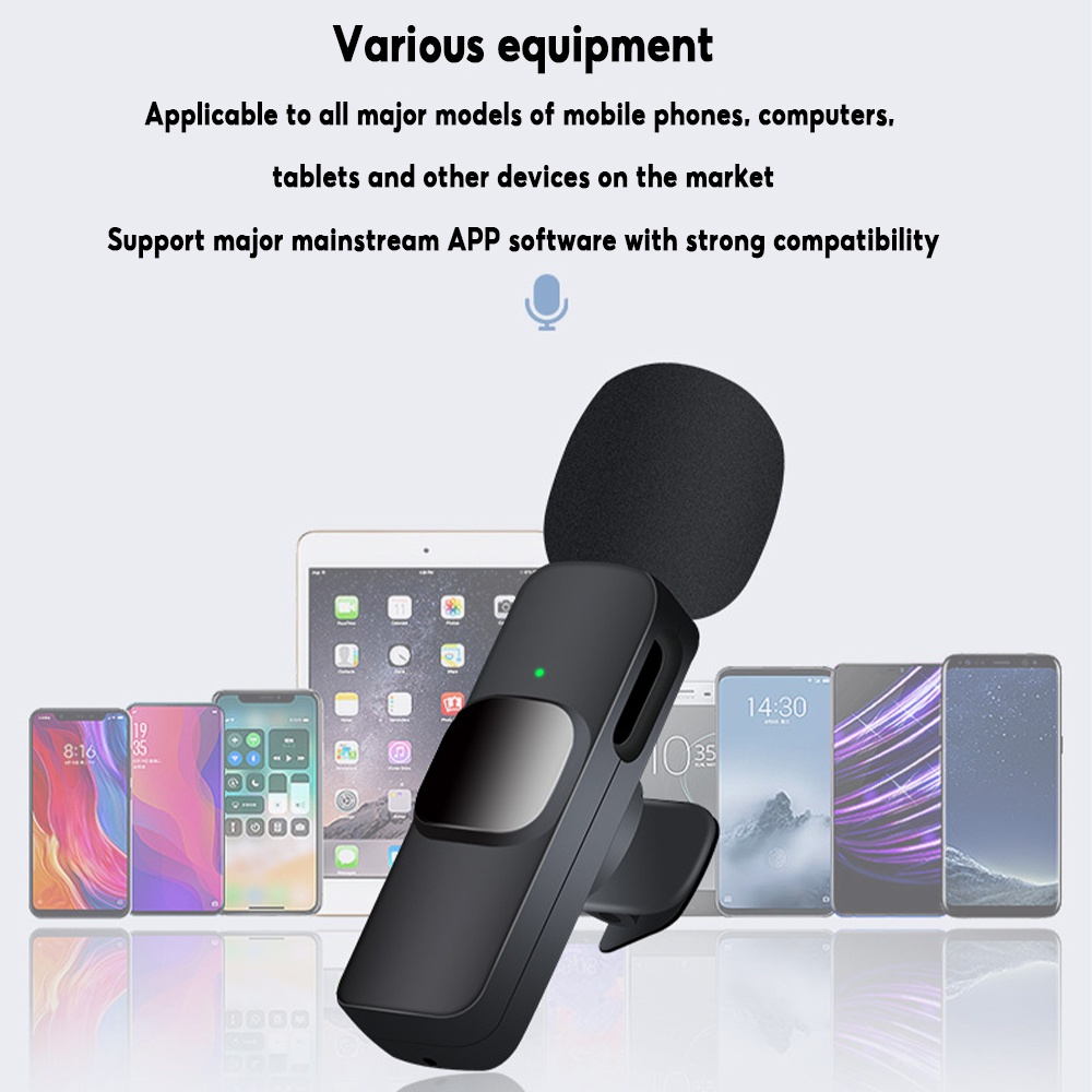 thumbnail image 2 of Wireless Lavalier Lapel Microphone 3.5mm – Condenser Mic For Camera, Speaker, Smartphone – Bluetooth 5.3 2 of 6