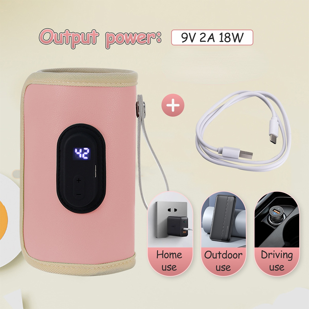 MaFaBabe USB Milk Water Warmer For Outdoor Constant Temperature Heating