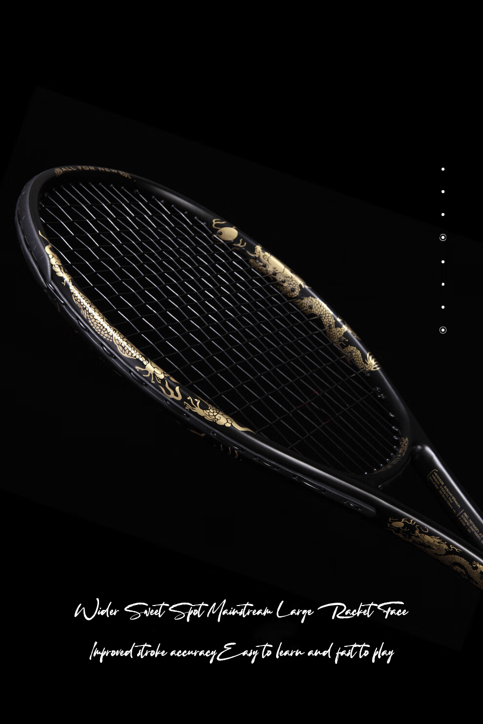 ALP TFTY JL Dragon Max50LBS Tennis Racket 100% Full Carbon Fiber ...