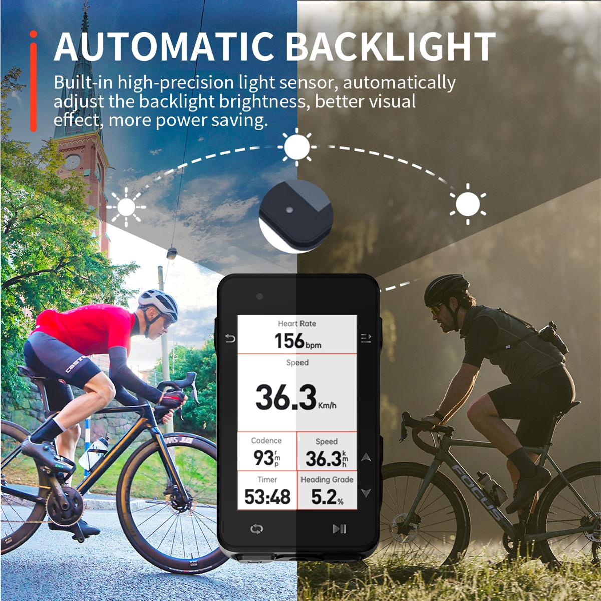 IGPSPORT IGS800 Ciclocomputer GPS Con Mappe Offline – Schermo 3.5" Colorato, Batteria 50h, WiFi, 32GB, Impermeabile IPX7 Per Ciclismo