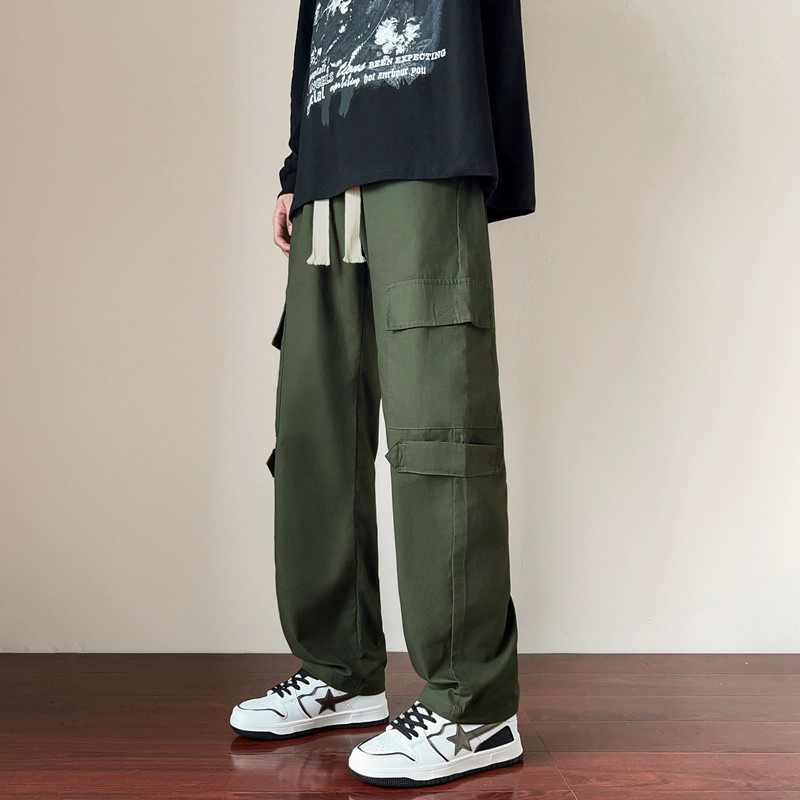 cargo pants for men korean style streetwear plain Fashion Casual