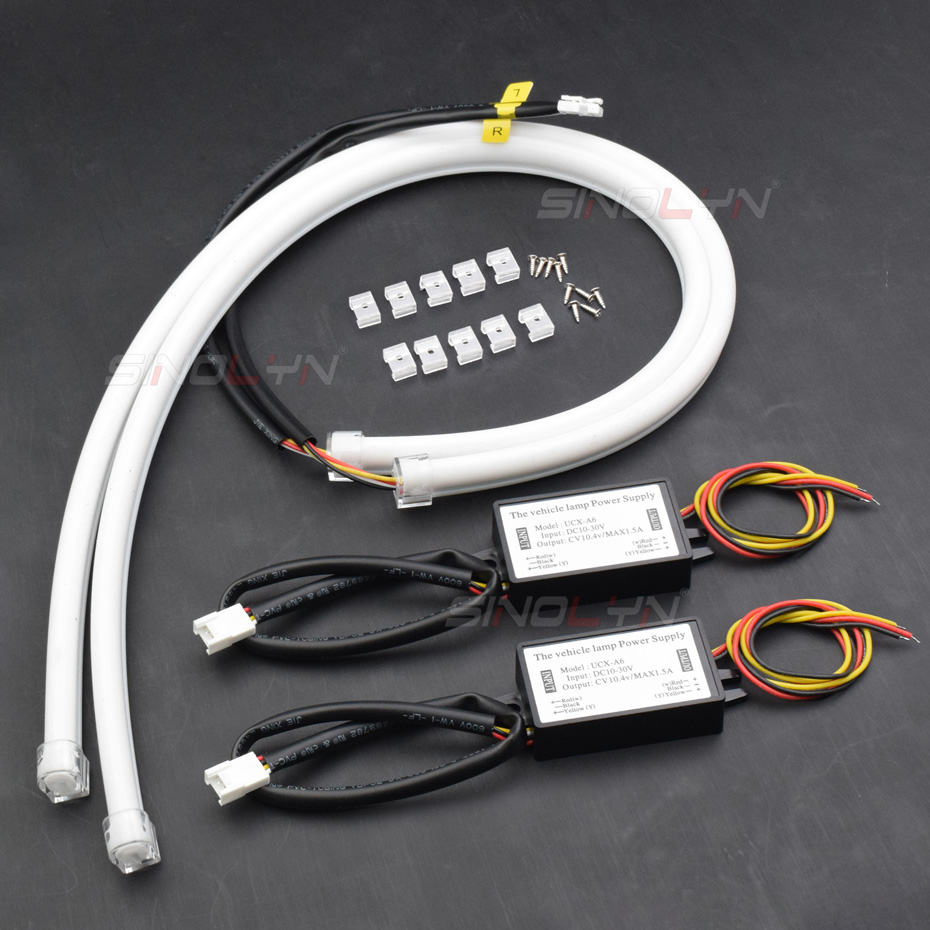 DRL LED Strip Sequential Flowing Turn Signal Lights Dynamic Flexible ...