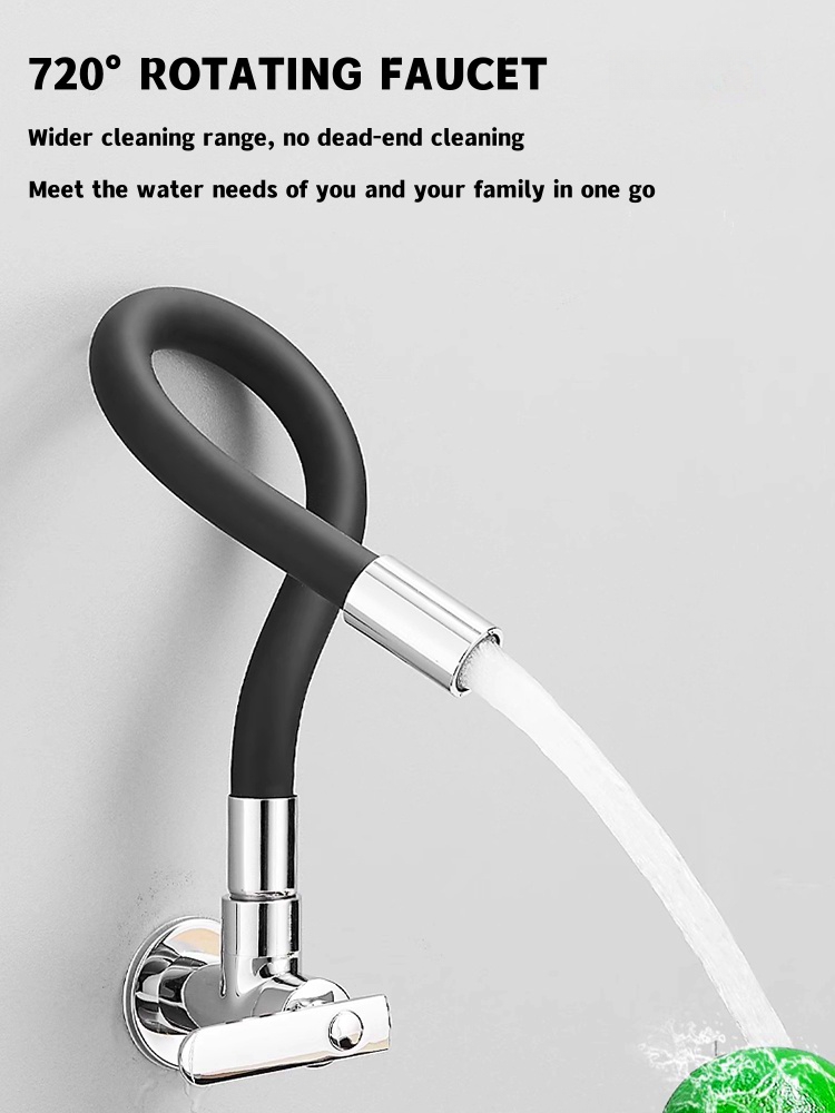 Kitchen Faucet 304 Stainless Steel Universal Single Cold Rotating