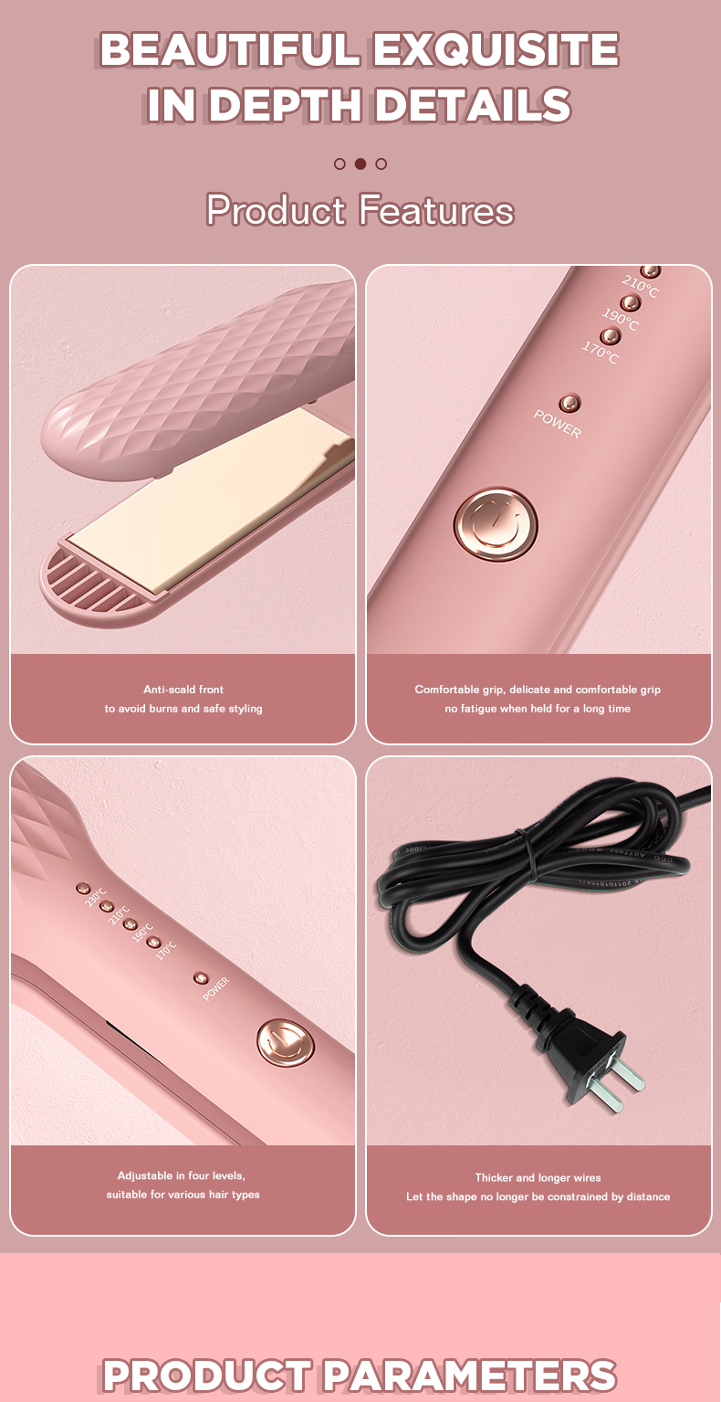 Dreepor Hair Straightener Hair Straightening Iron Mini Hair Iron ...