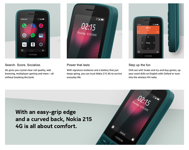 Nokia 215/215 4G 2024 Keypad Phone 2.8'' IPS Screen Bluetooth 5.0 Type ...