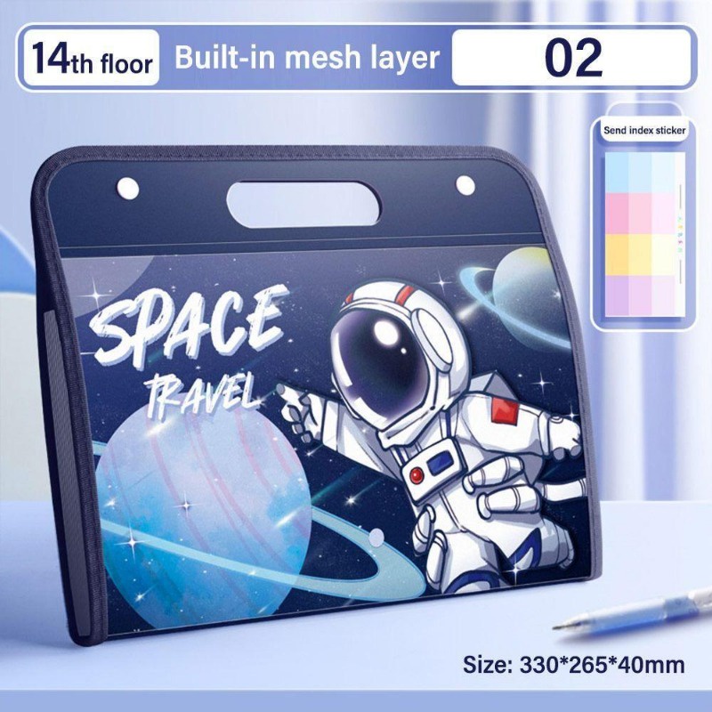 New Upgrade 14 Layers Expanding File Folder with Mesh Pocket A4 File ...