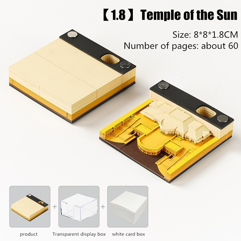 3D three-dimensional note paper, paper sculpture art decorative ...