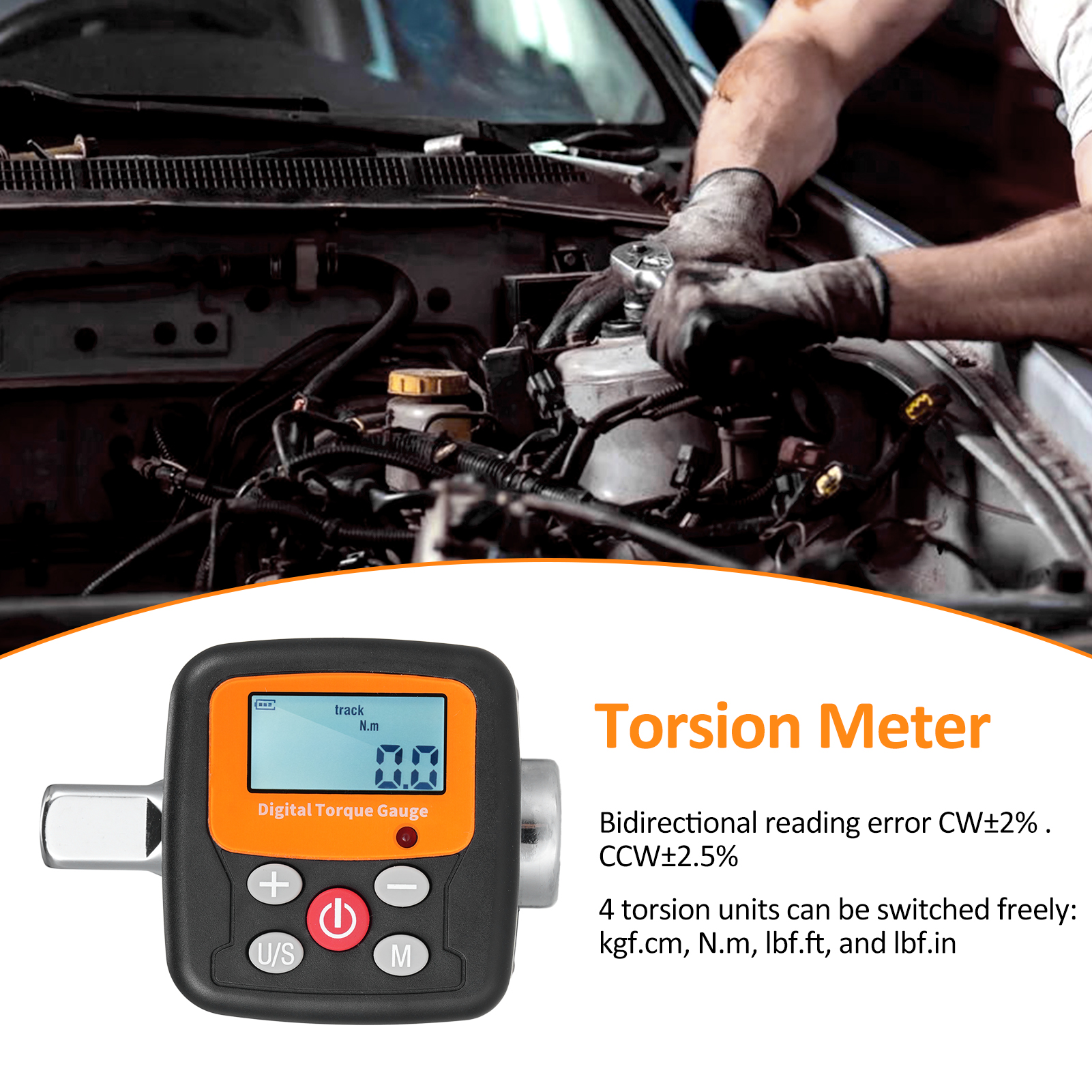 Portable Digital Display Torque Meter Torsion Meter Torque Tester With