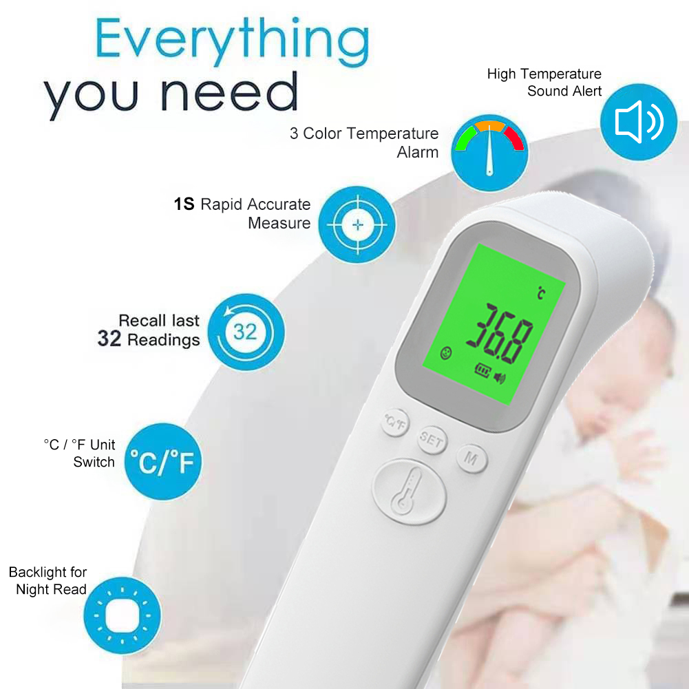 Local stock Thermometer Temperature Scanner Infrared Digital Forehead ...