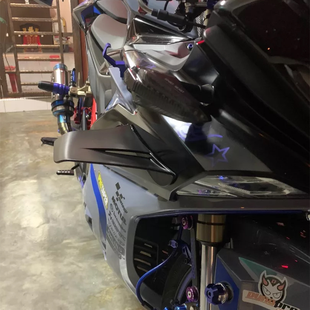 For yamaha R3 R25 Motorcycle universal Fairing Winglets Fin Trim Cover ...