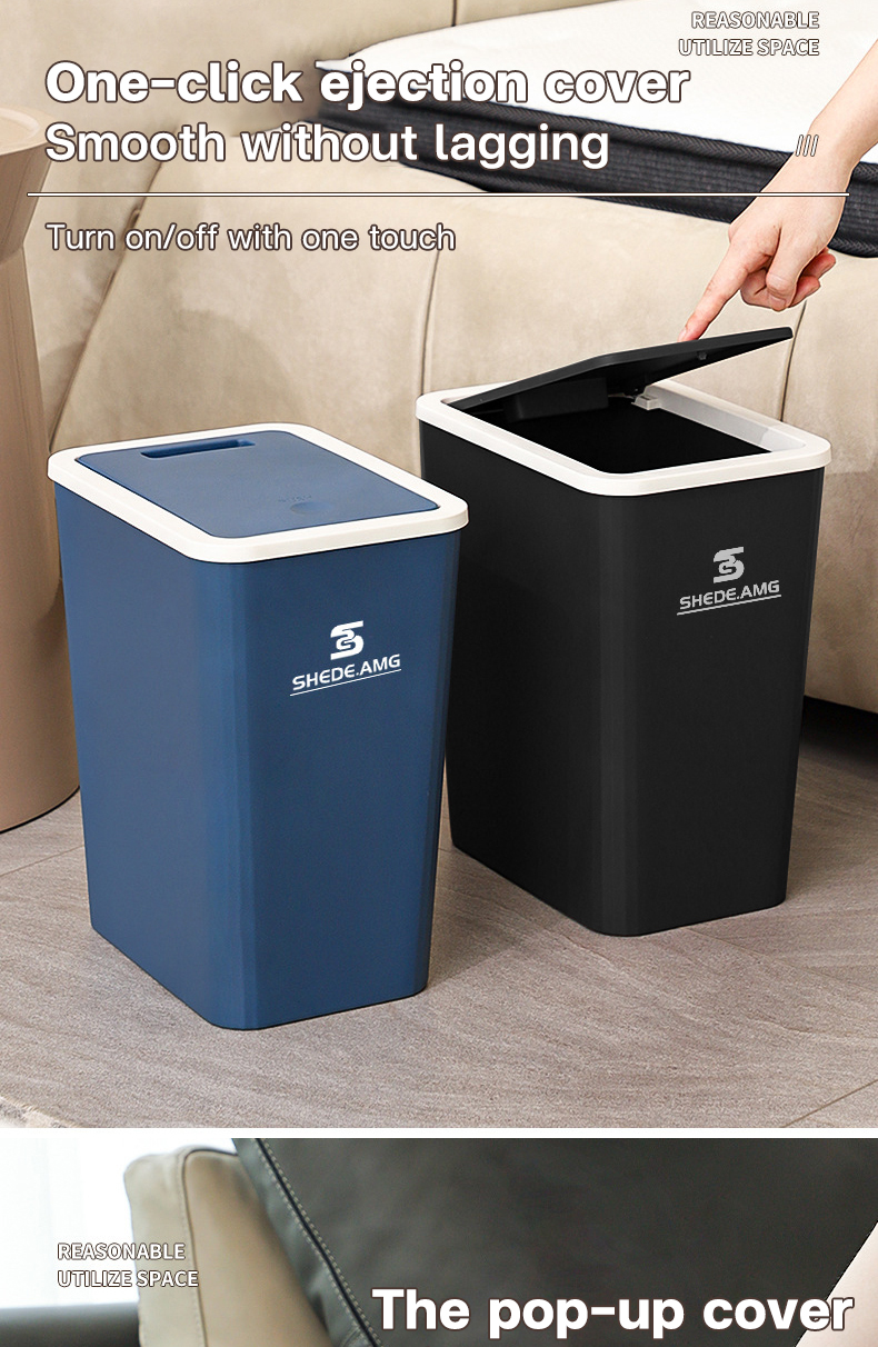 HwCknPT Roller Type Trash Can, Aluminium Alloy Rotating