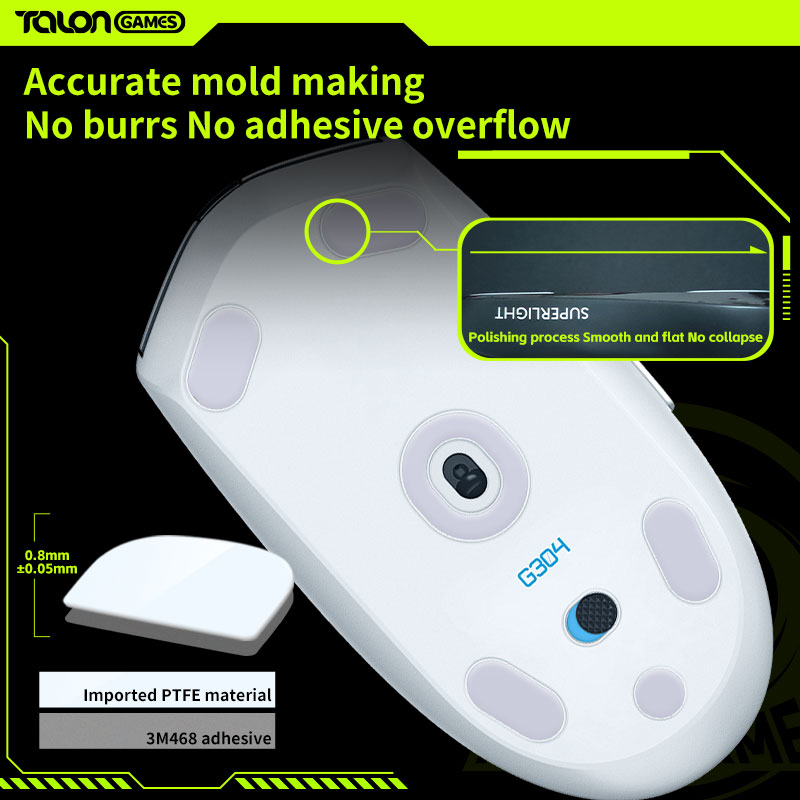 TALONGAMES Rounded Curved Edges Mouse Feet Skates Pads for Logitech ...