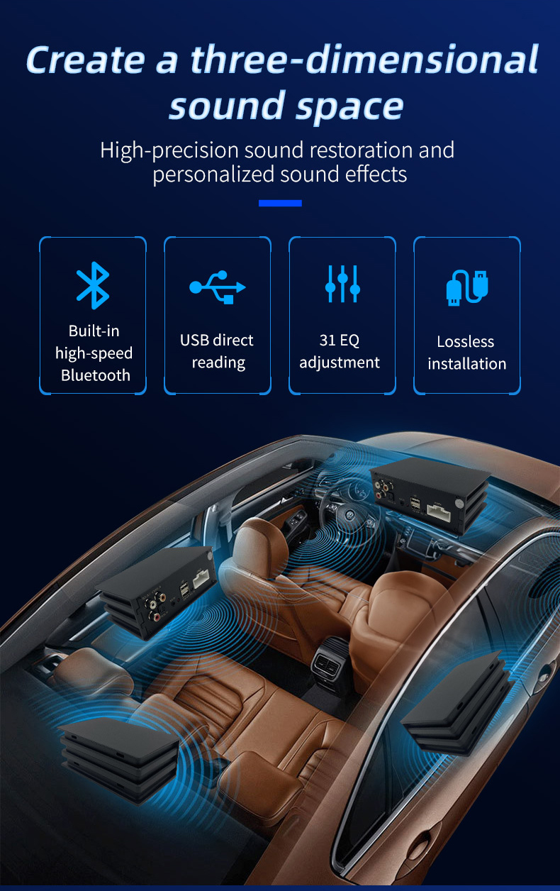 App Control Car Stereo USB MP3 Player Fiber Optic Lossless 350W Car ...
