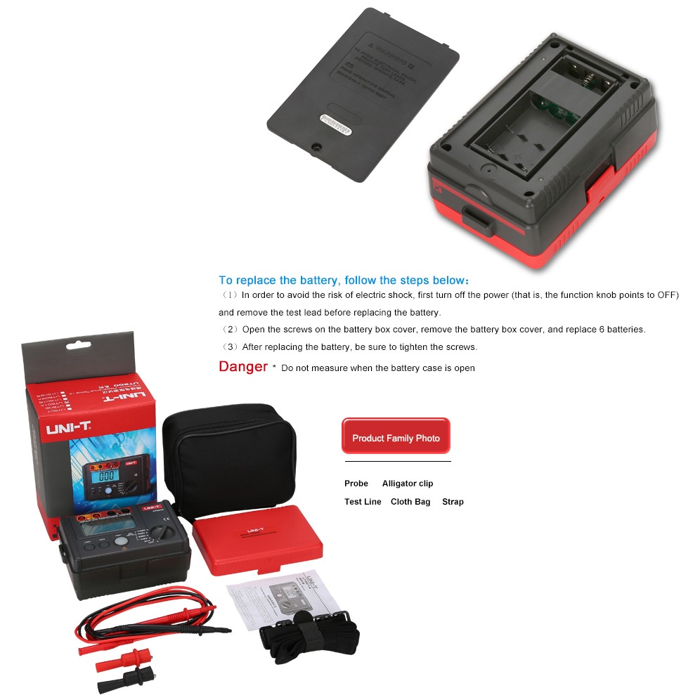 Insulation Resistance meter UNI-T UT502A UT501A Digital Insulation ...