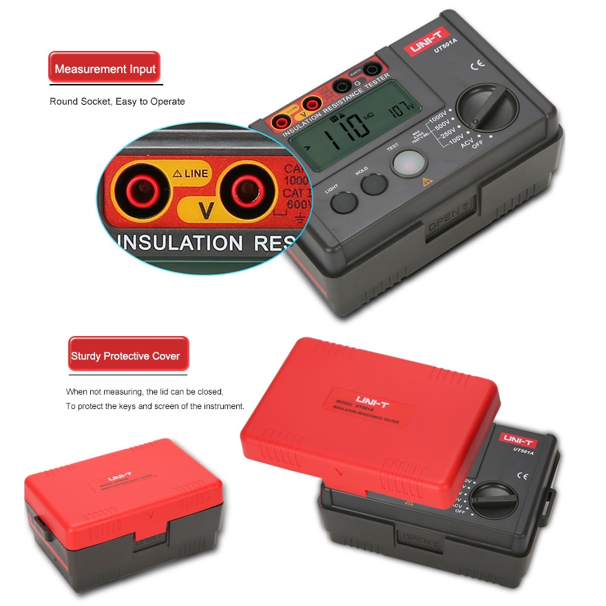 Insulation Resistance meter UNI-T UT502A UT501A Digital Insulation ...