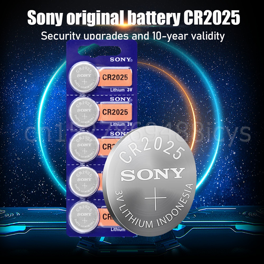 Sony CR2025 2025 3V Lithium Battery Button Coin Cell For Car Key Remote ...