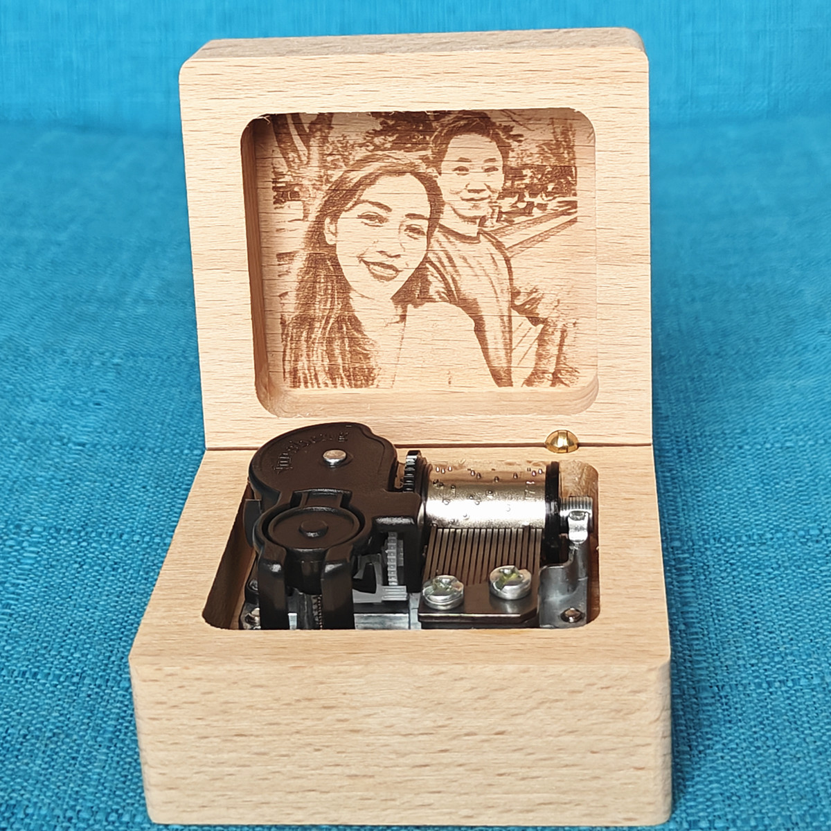 Handmade Wooden customized engraved photo My sunshine Happy monthsary ...