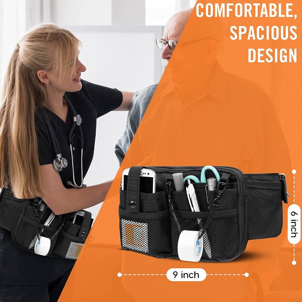 WITTEE Nursing Bag, Adjustable Large Capacity Nurse Fanny Pack, Multi ...