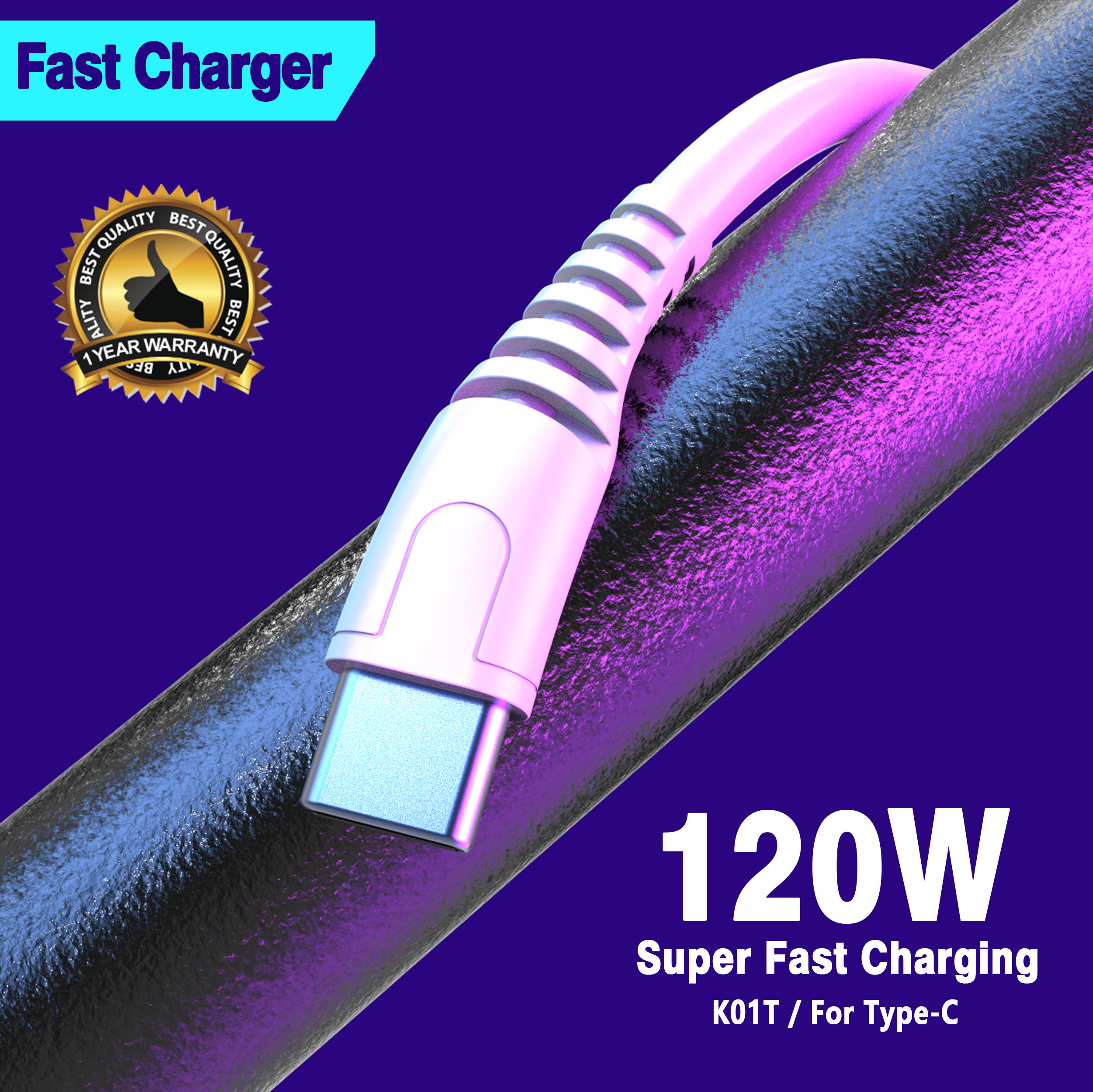 Simple Wisdom USB Charger cable Accessories Orig 120W Fast Charging ...