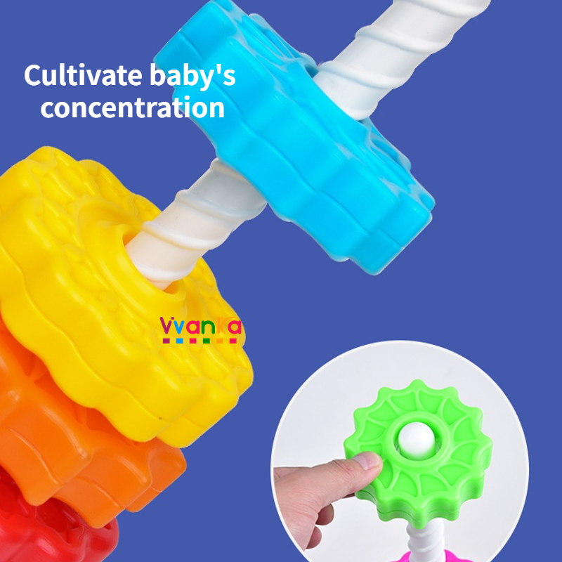 Baby Spin Stack Toy Learning Educational Toys Baby 1 2 3 Birthday Gifts ...