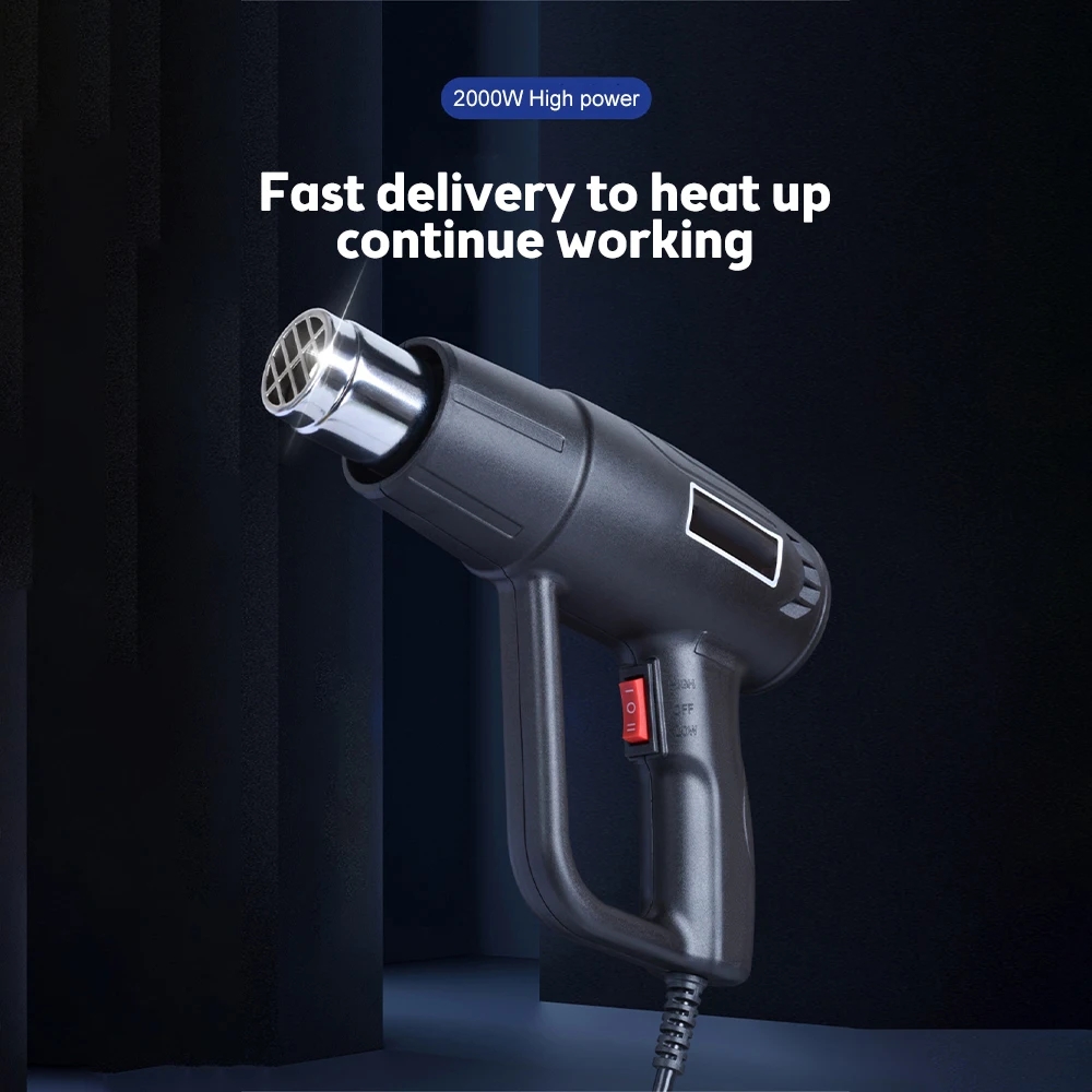 2000W Hot Air Gun EU 220V 60600℃ Variable Temperature Heat Gun with