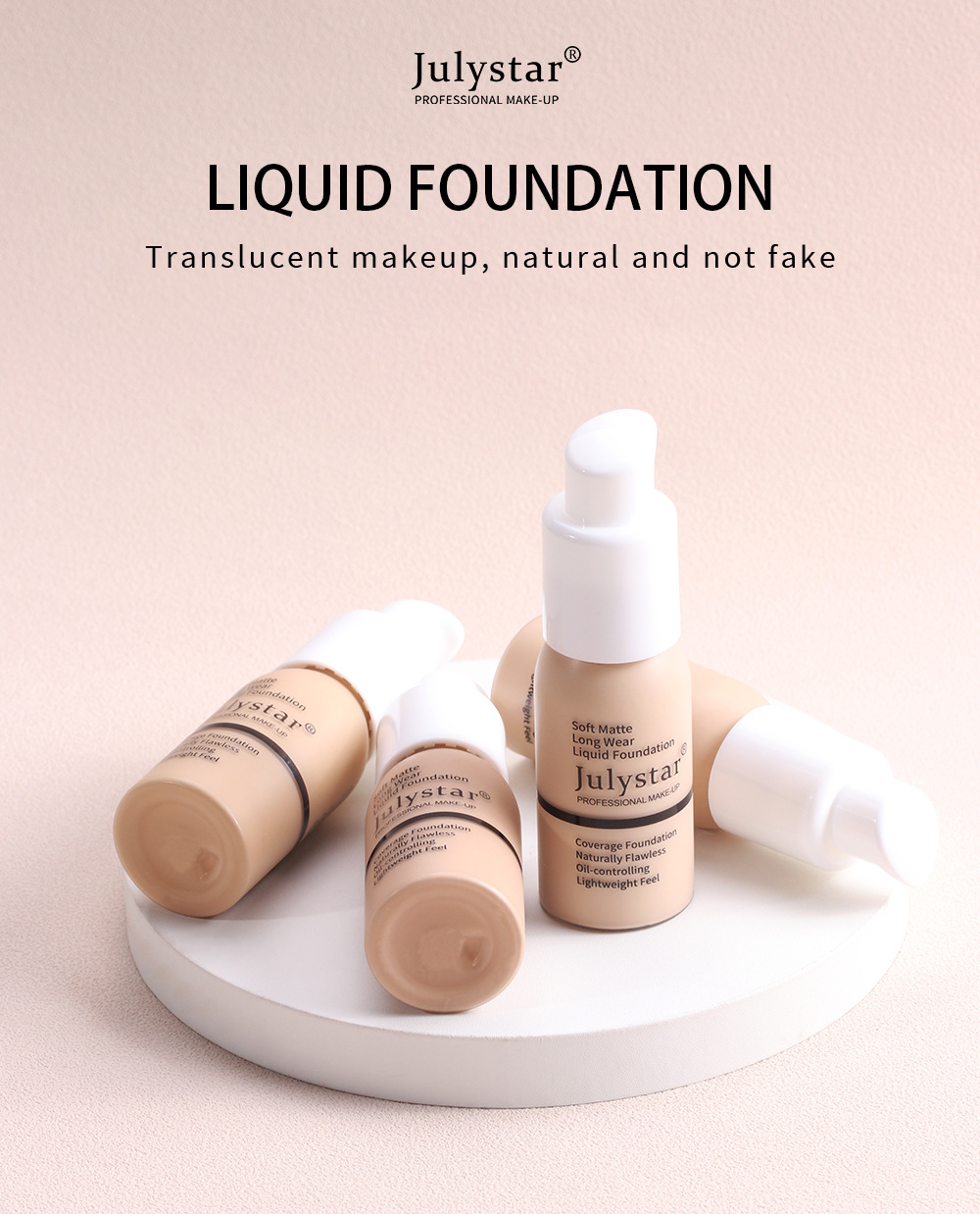 Julystar Date Party 30ml Liquid Foundation Flaw Concealer Natural Long ...