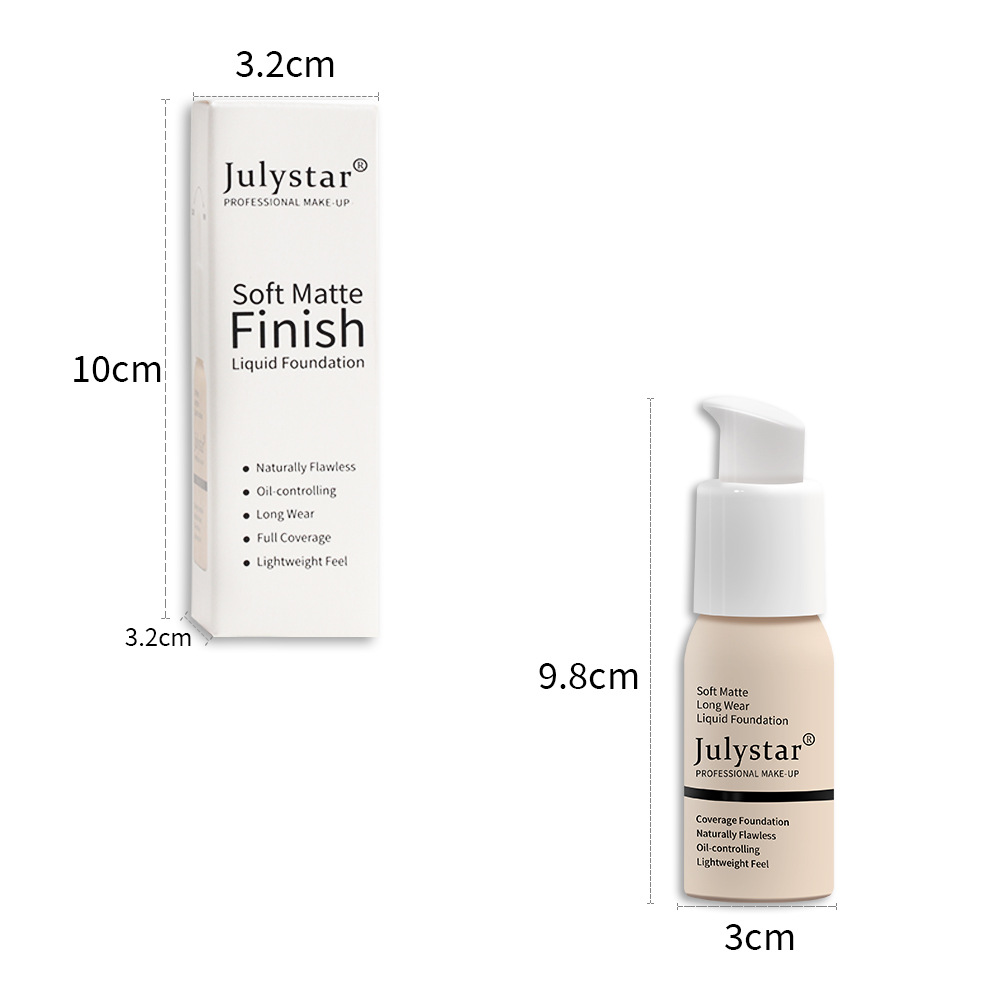 Julystar Date Party 30ml Liquid Foundation Flaw Concealer Natural Long ...