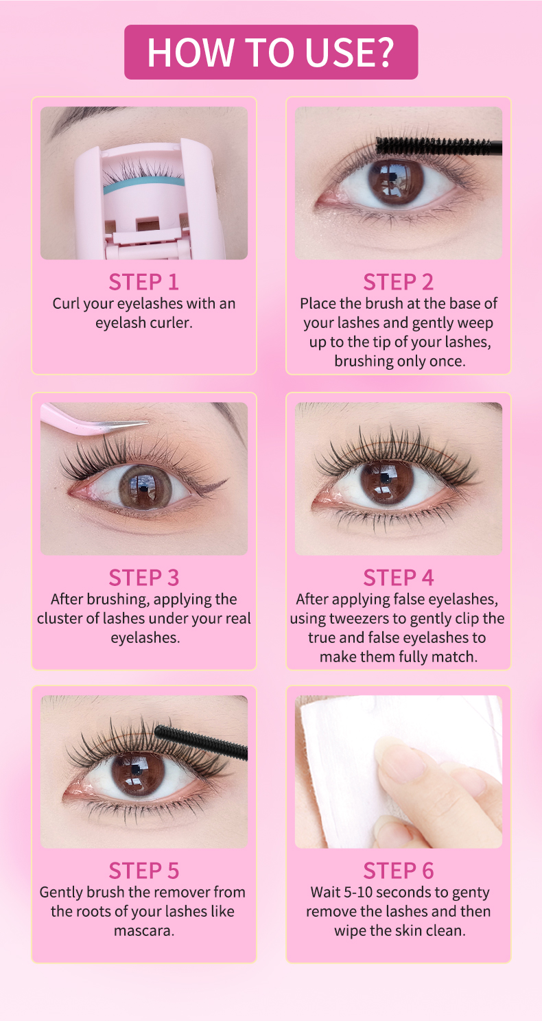 [SHIP ON 24 HOURS] MLEN DIARY MANGA STYLE LASHES Reusable Individual D ...