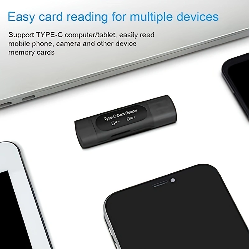 Type C Card Reader USB Dual Port TF SD Card Reader 5Gbps Data Transfer ...