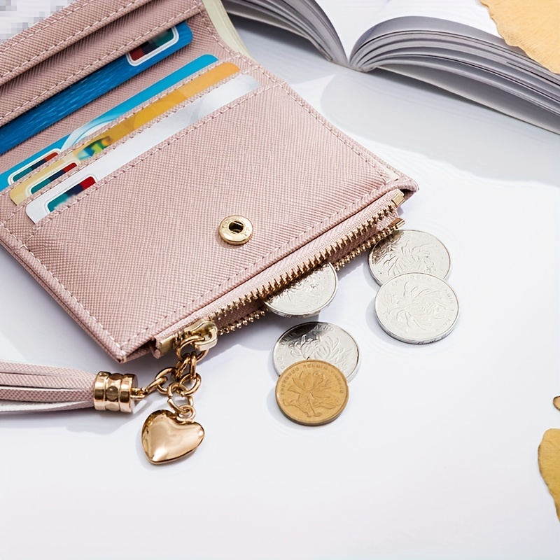 1 Piece Ladies Fashion Cross Pattern Leather Short Wallet Young Student ...