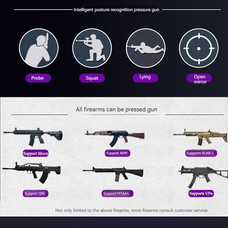 G21 Mobile Game 6 Finger Trigger for PUBG Phone Gaming Controller Alloy ...