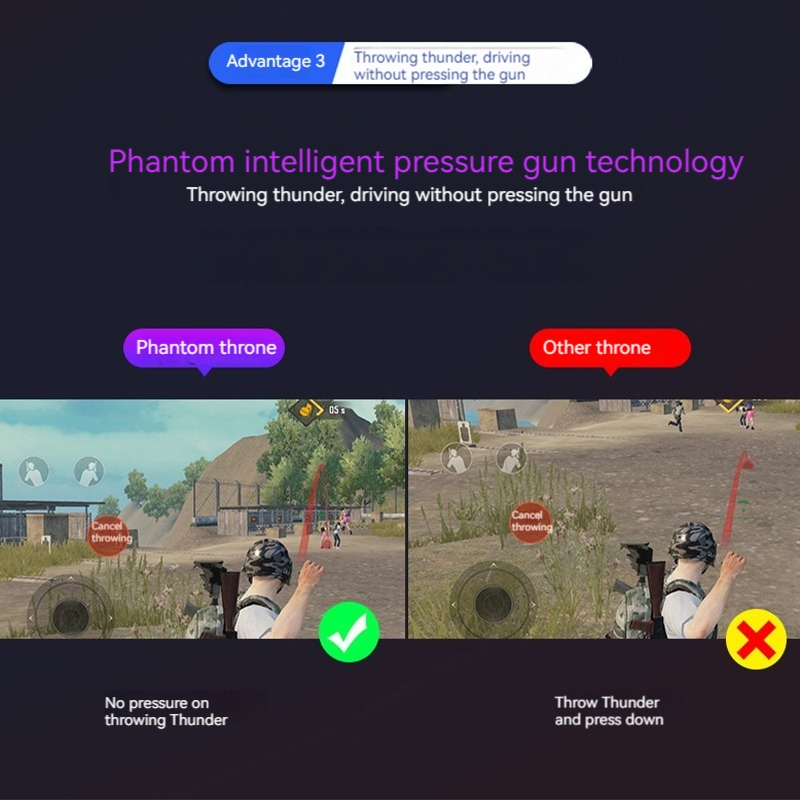G21 Mobile Game 6 Finger Trigger for PUBG Phone Gaming Controller Alloy ...