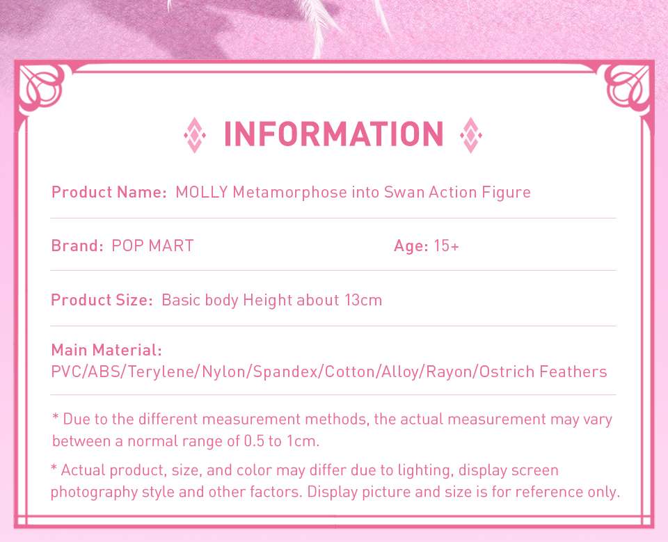 POP MART MOLLY Metamorphose into Swan Action Figure