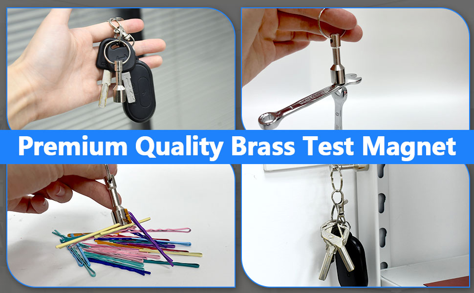 Keychain Magnet for Testing Brass, Pocket Magnets for Purse with Strong ...