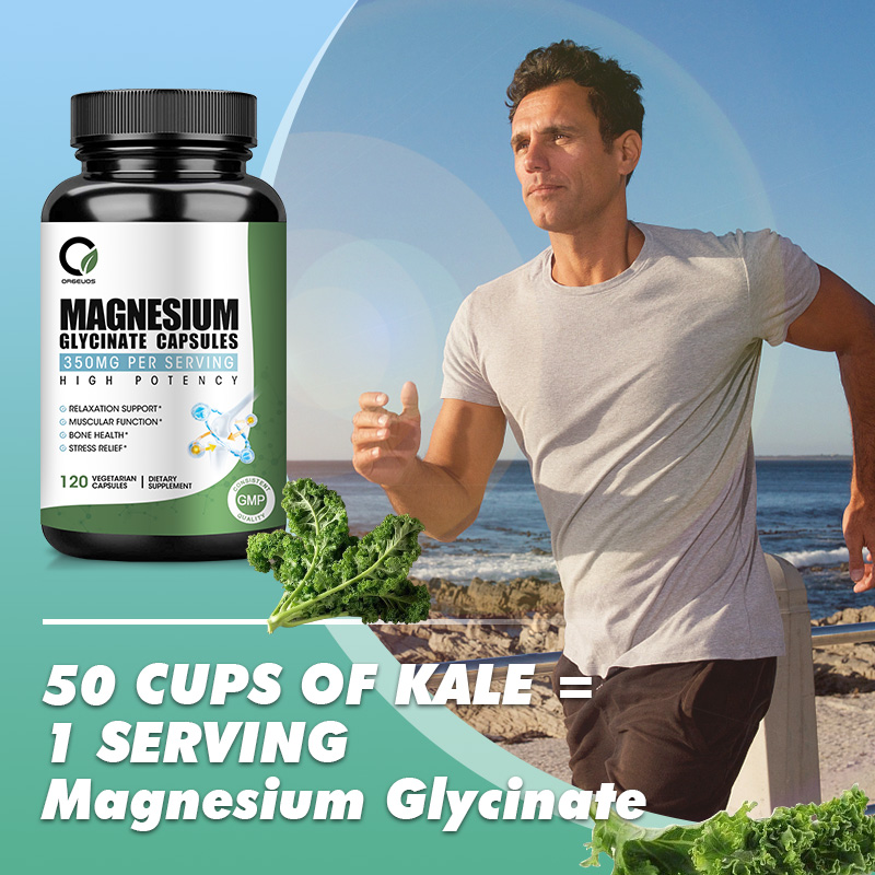 Orgeuos Magnesium Glycinate Capsule 350mg FDA approved Supports Stress ...