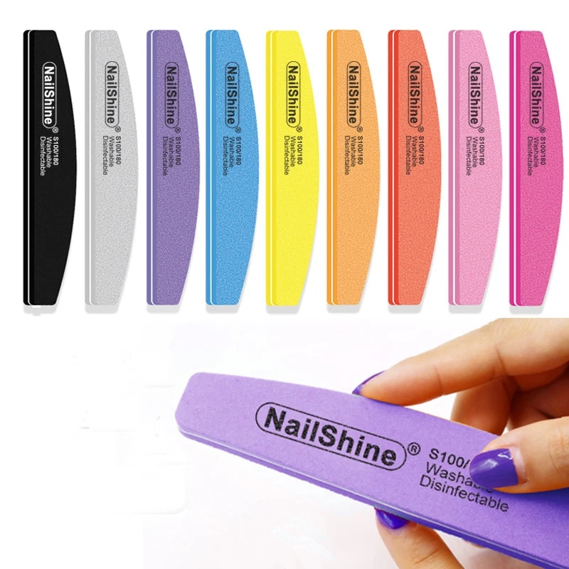 10pcs Grinding Nail File Set Double Side 100/180 Grit Sanding Buffer ...