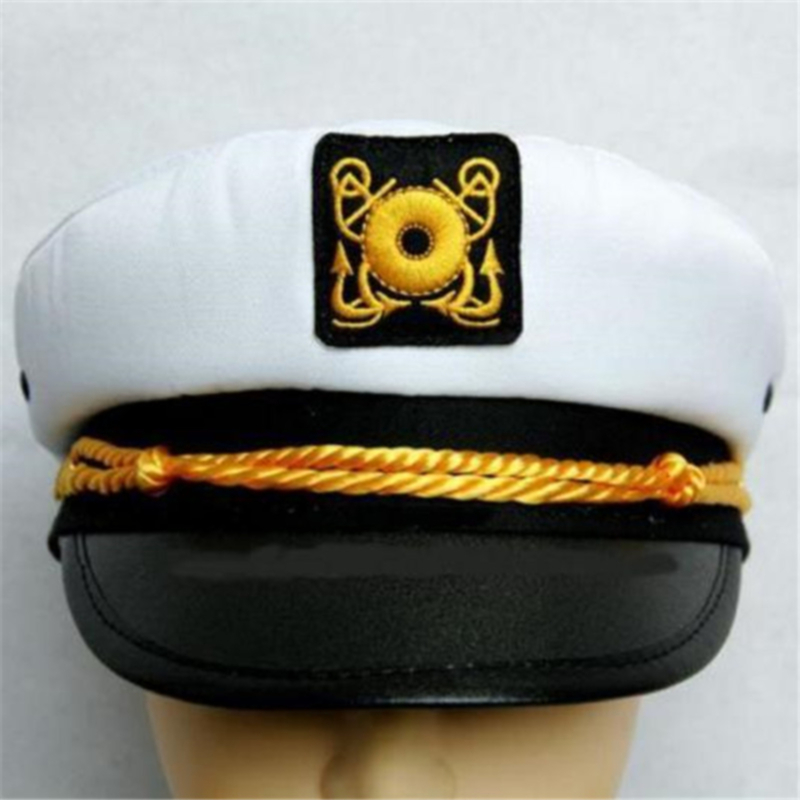 Vintage Adjustable Skipper Sailors Hat Adult Party Cap Marine Hat ...