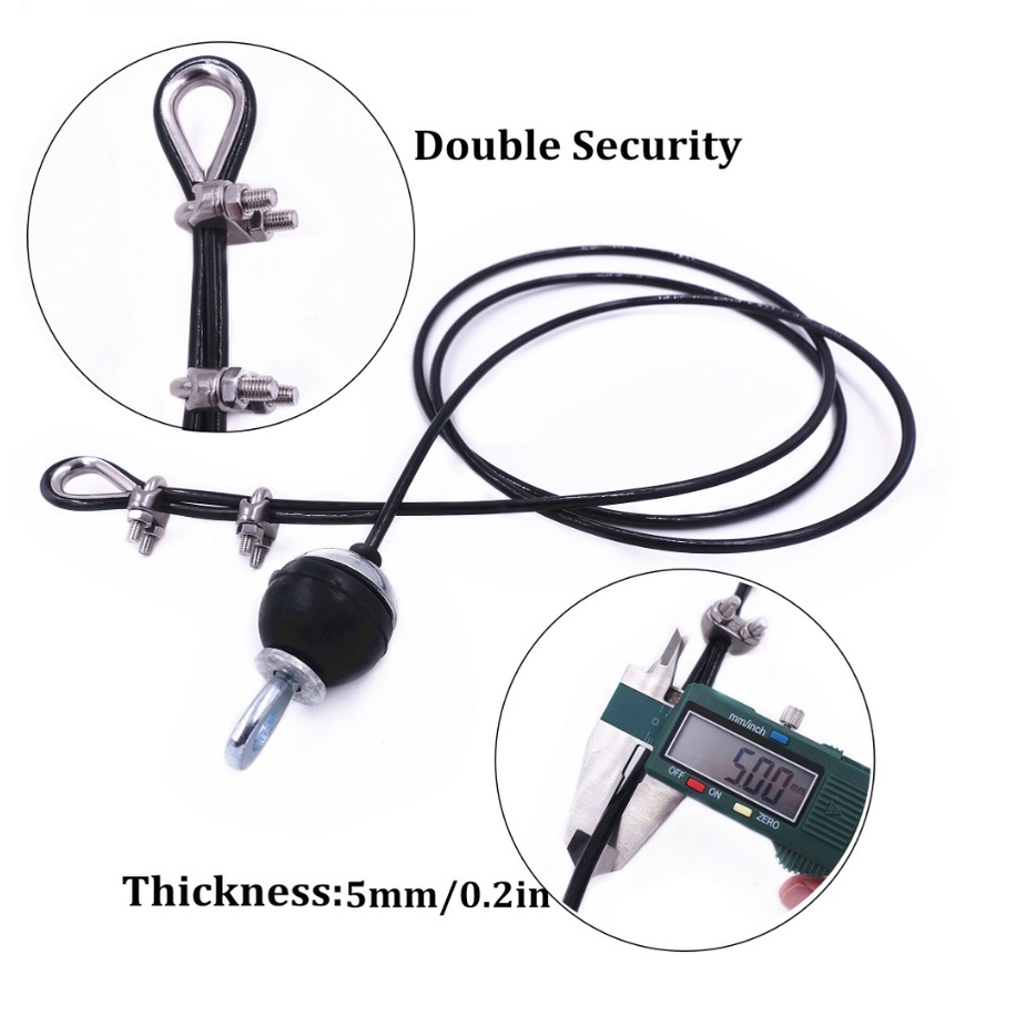 197Ft 60M  Wire Rope 304 Stainless Steel Cable 1/16"  1.5 Mm  Vinyl Coated With 10pcs Aluminum Sleeves Green