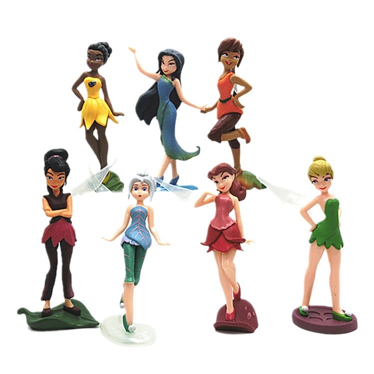 7Pcs/Set 8-10cm Disney Tinker Bell Figure Flower Angel Silvermist ...