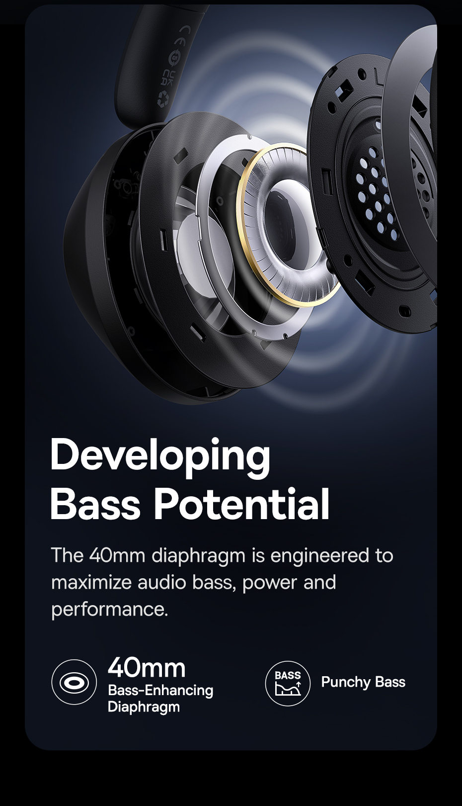Baseus Bass 30 Max Wireless Headphone Bluetooth V5.3 Connectivity ...