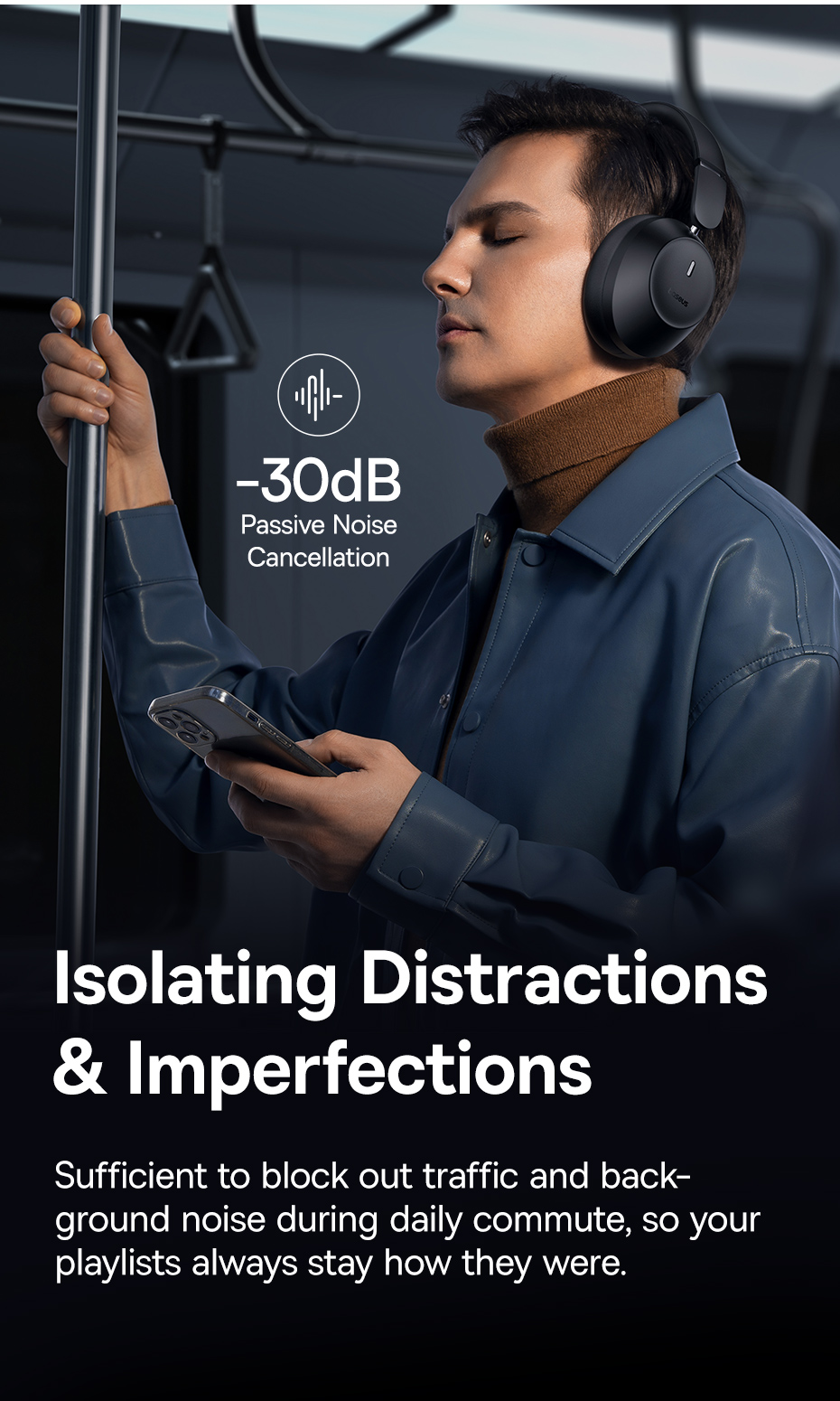 Baseus Bass 30 Max Wireless Headphone Bluetooth V5.3 Connectivity ...