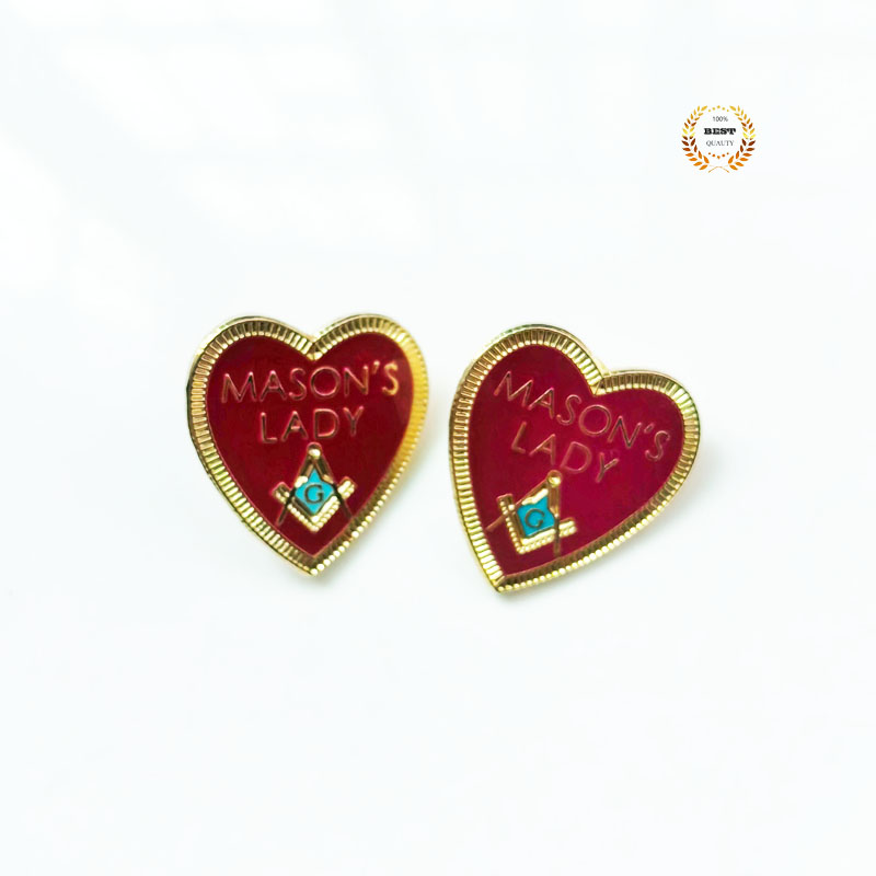 High Quality 3D Metal 1.0inch MASON LADY Pin Freemasonry Madam Brooch ...