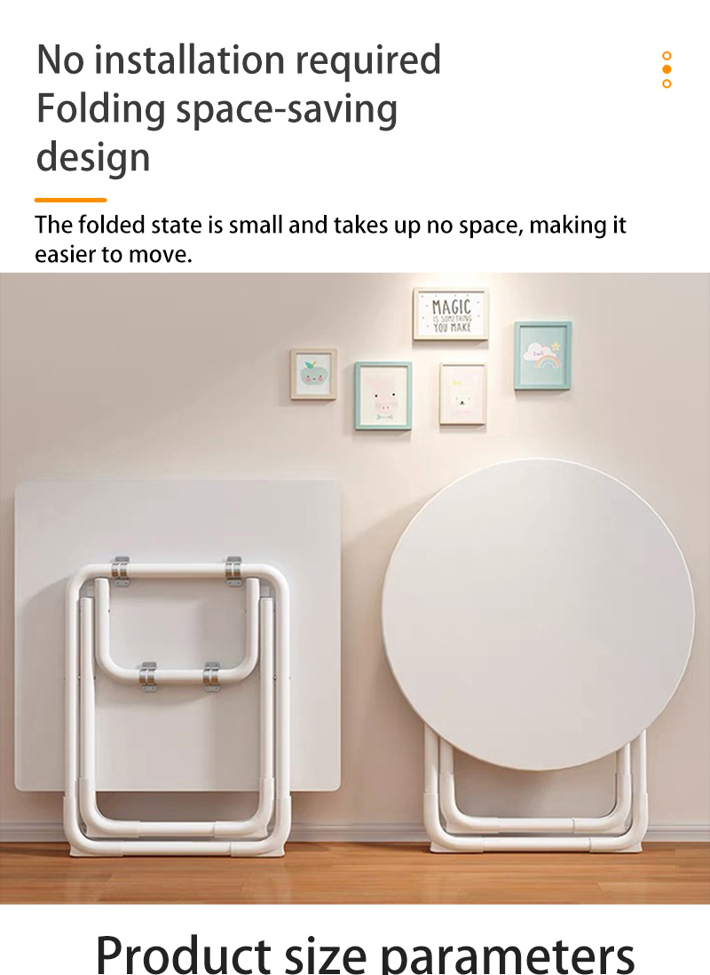 Folding Table Dining Table 60/70/80CM Round & Square Foldable Table ...