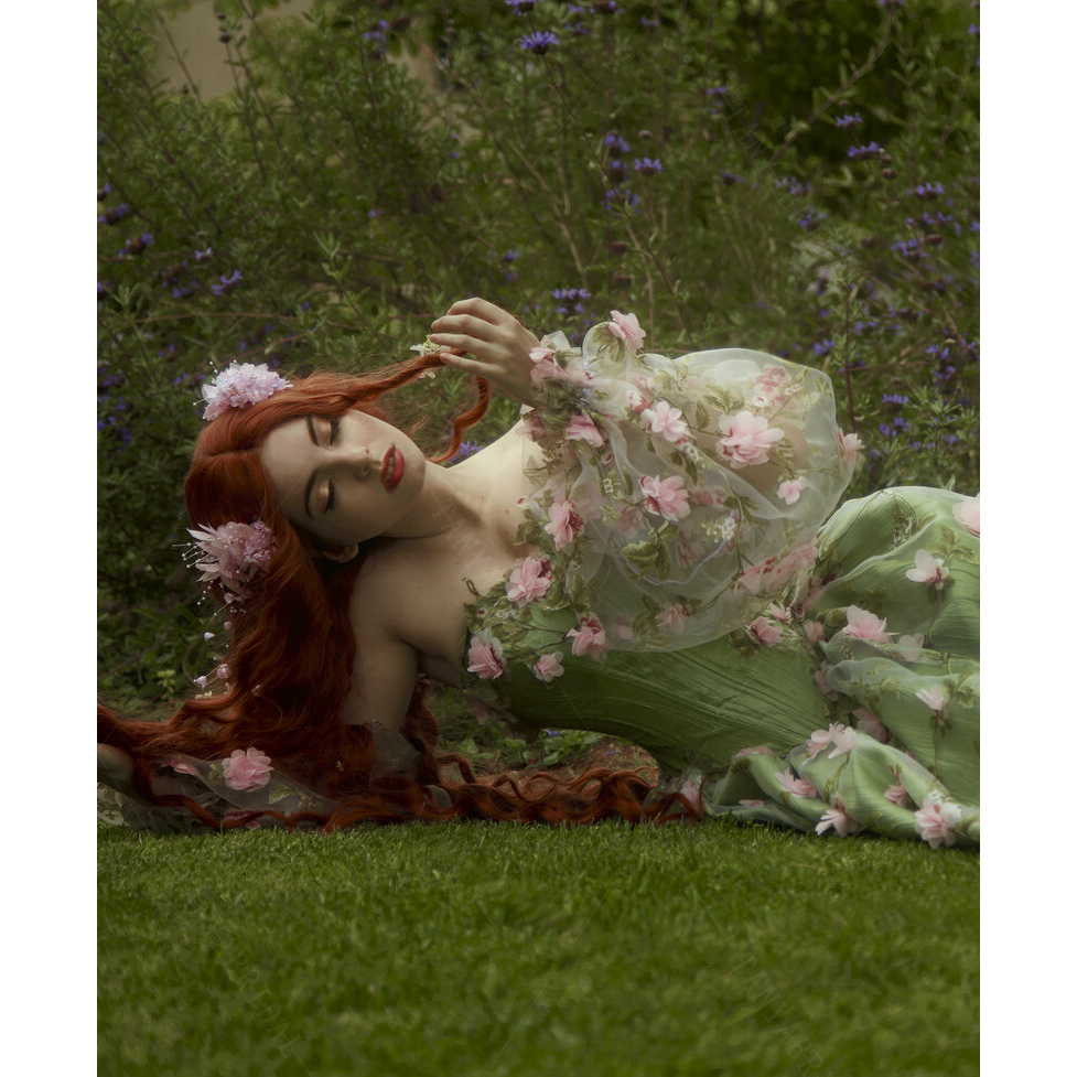 Romantic Floral Puffy Dress main image 1