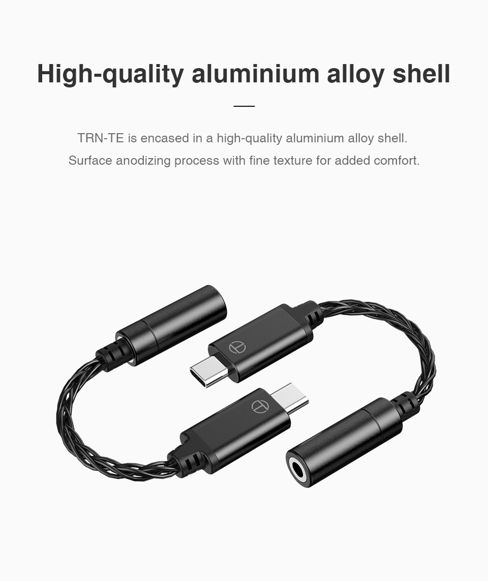 TRN TE Portable HiFi DAC/Amp Type-C to 3.5mm Adapter - 192kHz/24bit ...