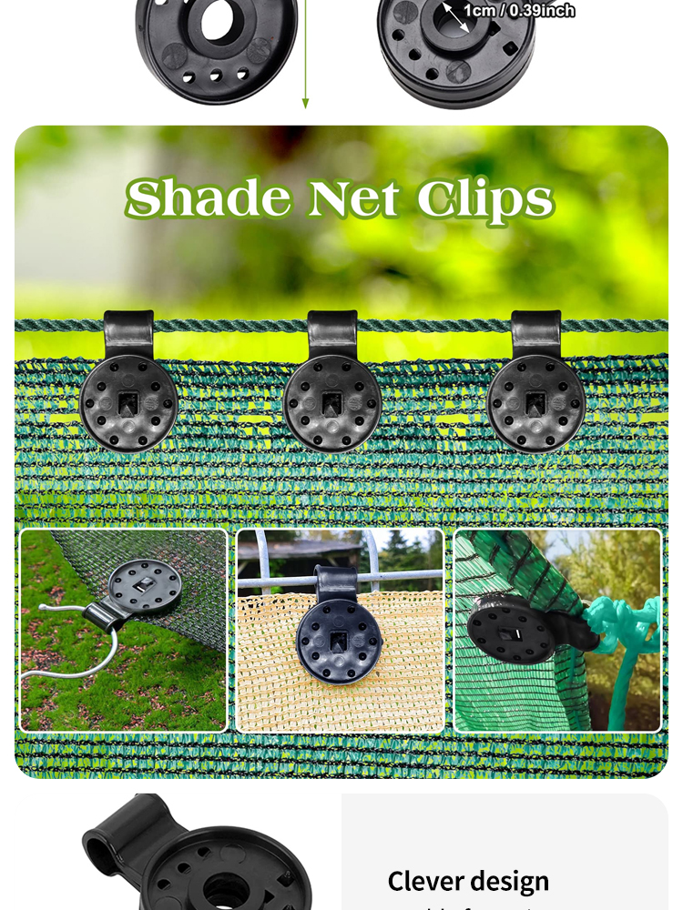 50-Count Shade Netting Clips - Grommet Fasteners for Mesh Covers in ...
