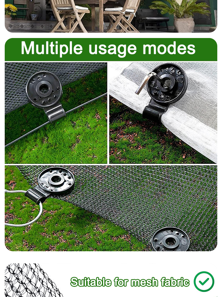 50-Count Shade Netting Clips - Grommet Fasteners for Mesh Covers in ...