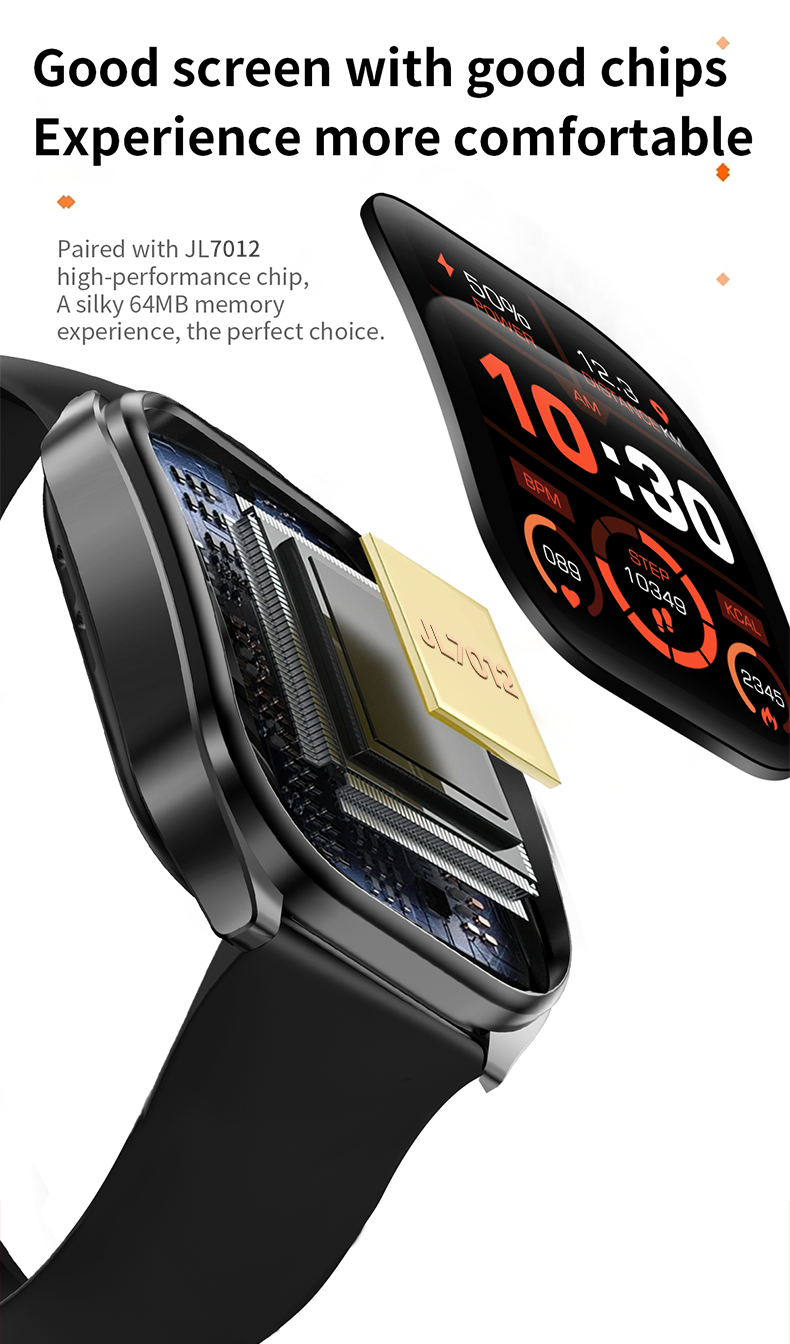 AOLON Curve Smart Watch IP68 Waterproof 2.01-inch Curved IPS Screen ...